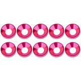 Wanyifa 10pcs Aluminum Alloy Countersunk Washers M2 M2.5 M3 M3.5 M4 M5 M6 M8 M10 Anodized Colourful Countersunk Head Bolt Washer Gaskets