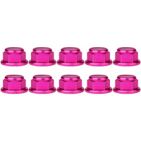Wanyifa 10pcs Aluminum Nuts M2 M3 M4 M5 M6 M8 Anodized Colourful Flange Hexagon Head Nylon Lock Nut Serrated Lock Spinlock Nuts