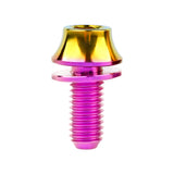 Wanyifa Titanium Bolt M5x12mm Hex Head with No-shedding Washer Screw for Bike Bottle Holder Bicycle Water Bottle Cage
