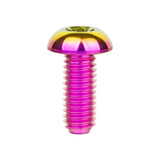 Wanyifa Titanium Bolt M5x10 12mm Button Torx T25 Head Screw for Bicycle Disc Brake Rotor Bike Water Bottle Cage Screws
