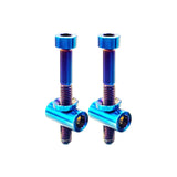 Wanyifa 1Pair Titanium Bolt M5x30 40mm Bicycle Seatpost Screw Nut Washer Sets for Bike EC70 EC90 Zero Seat Post Tube Saddle Fixed Ti Bike Parts