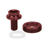 Wanyifa Titanium Bolt M8x15mm Crank Cap Bottom Bracket Axle Screw Bike Center Shaft Crankset Cover Square Hole Fixing Bolts Pitch 1.0mm