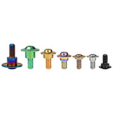 Wanyifa Titanium Bolt M5/M6x11 12 13mm Disc-Shaped Torx Head Step Screw for Locomotive Motorcycle Shell Modification