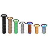 Wanyifa Titanium Bolt M6x12 16 20 25 30mm Button Hex Allen Head Screws for Motorcycle Car Aeromodelling Refit