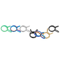 Wanyifa Titanium Clip 9.8mm Upper Pump Tubing Air Filter Waste Oil Pipe Fuel Line Spring Clips Clamps Sealing Hose Motorcycle Clips Clamp