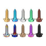 Wanyifa Titanium Bolt M4/M5x15mm Flange Torx Head Self-Tapping Screw for Motorcycle Car Boat Ti Fasteners