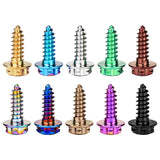 Wanyifa Titanium Bolt M4/M5x15mm Flange Torx Head Self-Tapping Screw for Motorcycle Car Boat Ti Fasteners