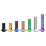 Wanyifa Titanium Bolt M6x12 16 20 25 30mm Button Hex Allen Head Screws for Motorcycle Car Aeromodelling Refit