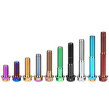 Wanyifa Titanium Bolt M6/M8x10 15 20 25 30 35 40 45 50 55 60 65mm Flange External Hex Head with Drilled Holes Screw for Motorcycle Car