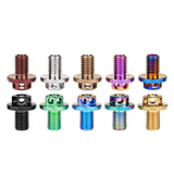 Wanyifa Titanium Bolt M7x10mm Oil Line Fitting Bolts Oil Pipe Hose Locking Screws for Bicycle