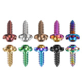 Wanyifa Titanium Bolt M4/M5x15mm Fancy Disc-Shaped Torx T25 Head Self-Tapping Screw for Motorcycle Bicycle Car Boat Refit