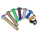 Wanyifa Titanium Bolt M5x8 10 12 15 18 20 25 30mm Button Hex Allen Head Screw for Bicycle Ti Fasteners
