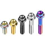 Wanyifa Titanium Bolt M7x10 15 20 25 30 35 40 45 50mm Flange Hex Allen Head Screw for Bicycle Motorcycle