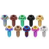 Wanyifa Titanium Bolt M4/M5x15mm Flange Torx Head Self-Tapping Screw for Motorcycle Car Boat Ti Fasteners