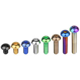 Wanyifa Titanium Bolt M4x6 8 10 12 15 20mm Button Hex Allen Key Head Screw for Bicycle