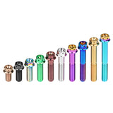 Wanyifa Titanium Bolt M6/M8x10 15 20 25 30 35 40 45 50 55 60 65mm Flange External Hex Head with Drilled Holes Screw for Motorcycle Car