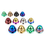 Wanyifa Titanium Nut M6 M8 M10 Dome Cap External 12-Point Acorn Nuts for Motorcycle Car Exhaust Pipe