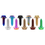Wanyifa Titanium Bolt M4/M5x15mm Flange Torx Head Self-Tapping Screw for Motorcycle Car Boat Ti Fasteners