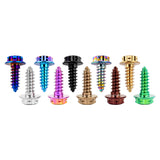 Wanyifa Titanium Bolt M4/M5x15mm Flange Torx Head Self-Tapping Screw for Motorcycle Car Boat Ti Fasteners