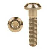 Wanyifa Titanium Bolt M6x12 15 20 25 30 35mm Flat Truss Hex Head Screw for Bicycle Motorcycle Disk Brake