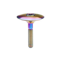 Wanyifa Titanium Bolt M6x35mm & Titanium Bowl Cover Top Cap Set for 1-1/8" Road Mountain Bike Headset Stem Bicycle Cycling Parts