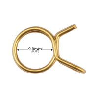 Wanyifa Titanium Clip 9.8mm Upper Pump Tubing Air Filter Waste Oil Pipe Fuel Line Spring Clips Clamps Sealing Hose Motorcycle Clips Clamp